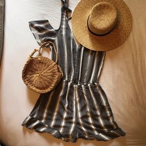 American Eagle Striped Romper